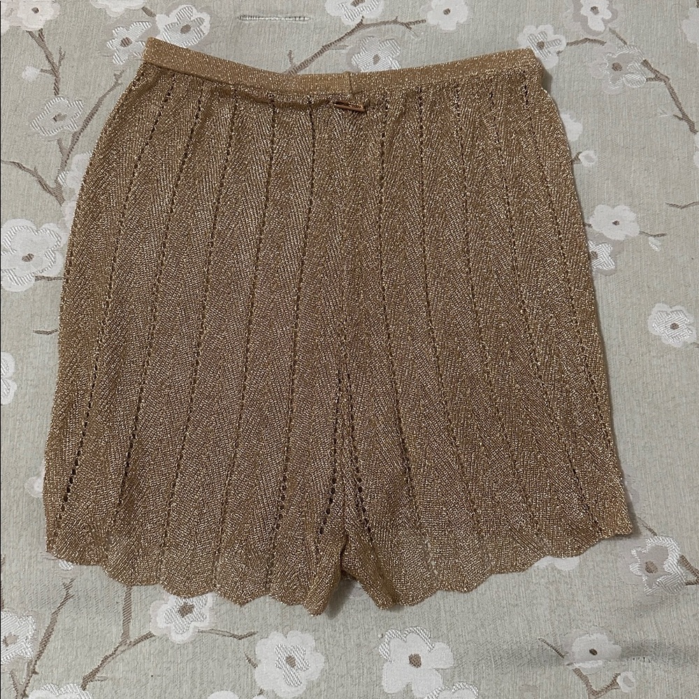 NWOT Dolcessa Swimwear Gold Taboo Shorts Crochet - Picture 4 of 5